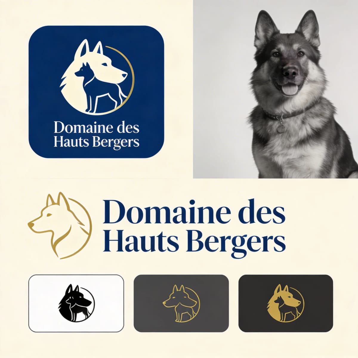 Identité visuelle complète, Domaine des Hauts Bergers